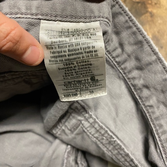 Men’s Gray Carhartt Shorts Men’s Size 38 - Picture 5 of 6